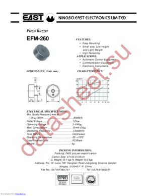 EFM-260 datasheet  