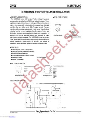 NJM78L06A-T2 datasheet  