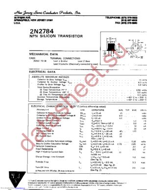 2N2784 datasheet  