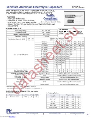 NRSZ221M50V10X20 datasheet  