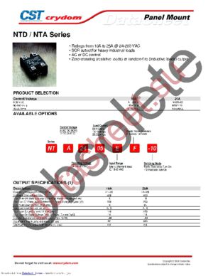 NTD2425-10 datasheet  