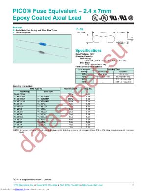 MF250MA datasheet  