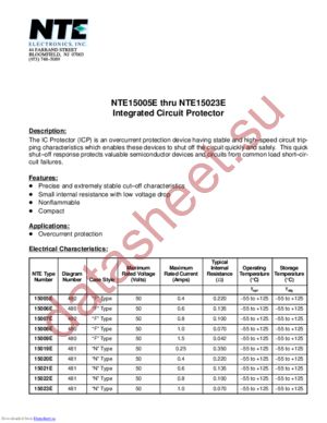 NTE15023E datasheet  