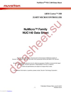 NUC140RE3CN datasheet  