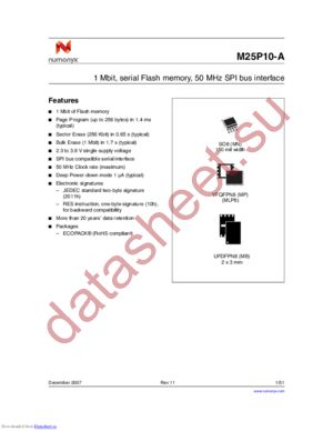 M25P10-AVMN6TP/X datasheet  