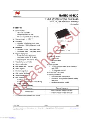 NAND01GR3B2C datasheet  