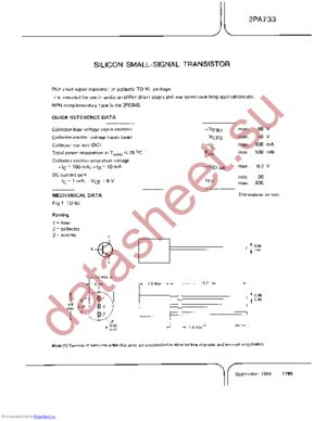 2PA733R-T/R datasheet  