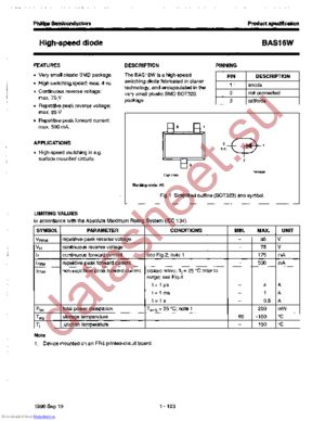 BAS16W135 datasheet  