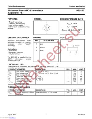 BSS123,215 datasheet  