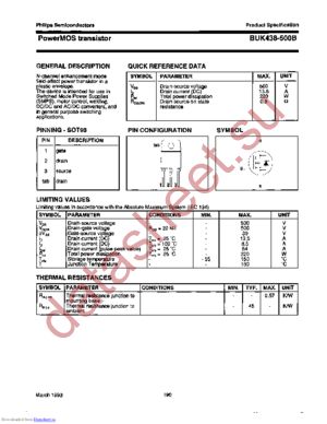 BUK438-500B datasheet  