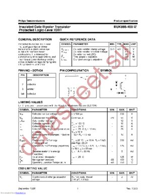 BUK866-400IZ/T3 datasheet  