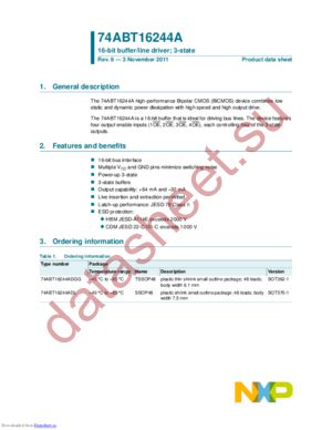 74ABT16244ADL,112 datasheet  