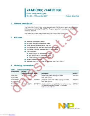 74AHC08PW,118 datasheet  