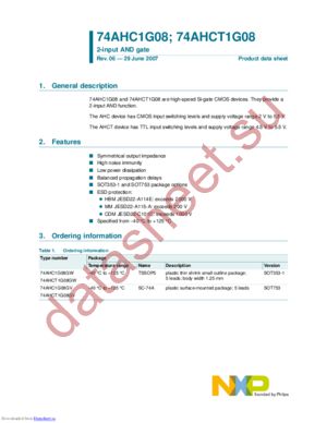 74AHC1G08GV,125 datasheet  