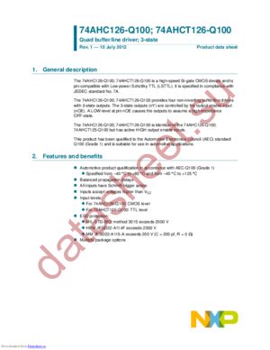 74AHC126D-Q100,118 datasheet  