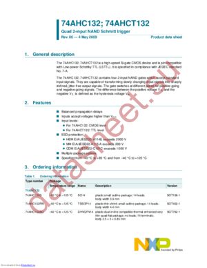 74AHC132PW,118 datasheet  