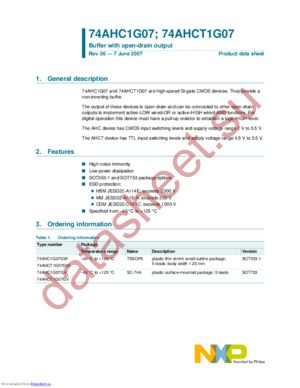 74AHC1G07GV,125 datasheet  