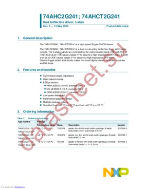 74AHC2G241DC,125 datasheet  