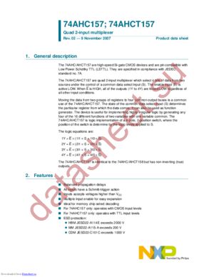 74AHCT157PW,118 datasheet  