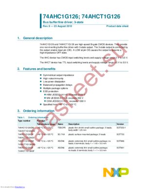 74AHCT1G126GW,125 datasheet  