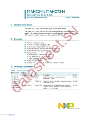 74AHC244D,118 datasheet  