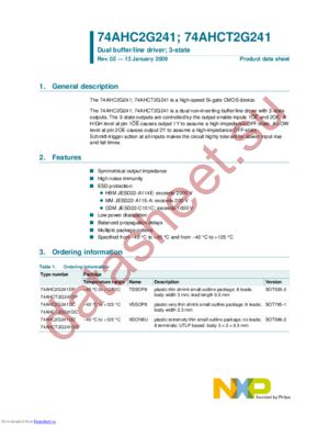 74AHCT2G241DP,125 datasheet  