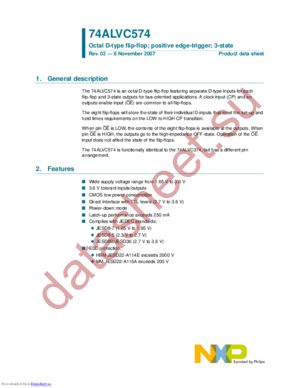 74ALVC574BQ,115 datasheet  