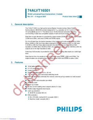 74ALVT16501DL,512 datasheet  