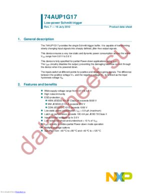 74AUP1G17GF,132 datasheet  