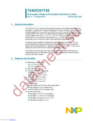 74AVCH1T45GM,115 datasheet  