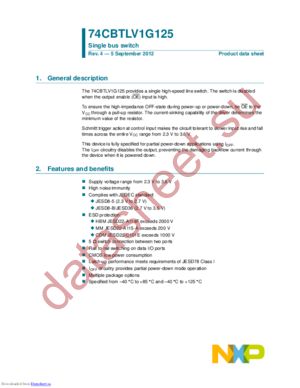 74CBTLV1G125GW,125 datasheet  