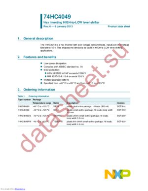 74HC4049N,652 datasheet  