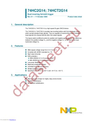 74HCT2G14GV,125 datasheet  