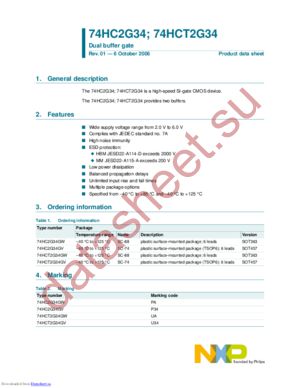 74HCT2G34GW,125 datasheet  