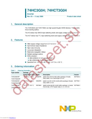 74HC3G04DC,125 datasheet  