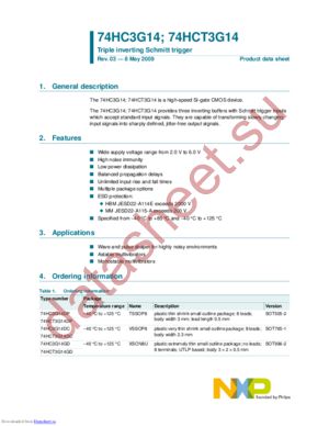 74HC3G14DC,125 datasheet  