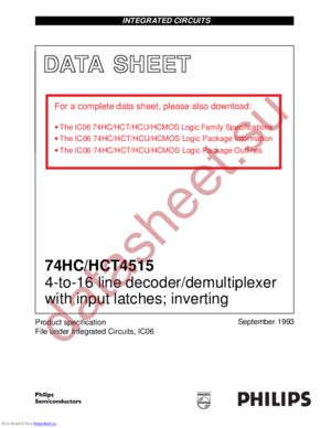 74HCT4515D,653 datasheet  