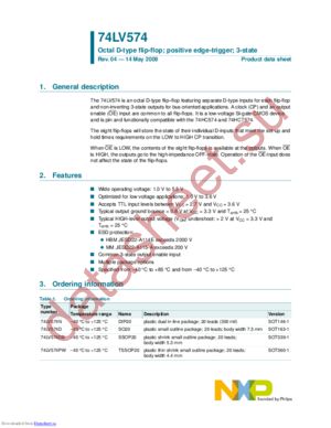 74LV574PW,112 datasheet  