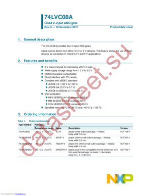 74LVC08APW,118 datasheet  