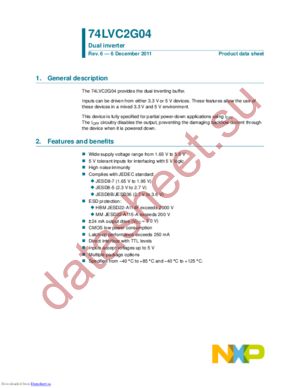 74LVC2G34GF,132 datasheet  