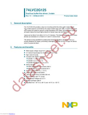 74LVC2G125GM,125 datasheet  