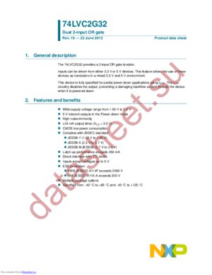 74LVC2G32GN,115 datasheet  