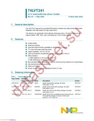 74LVT241PW,112 datasheet  