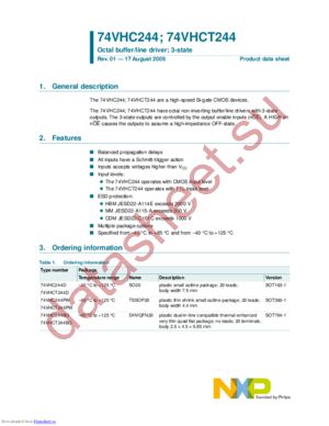 74VHC244D,118 datasheet  