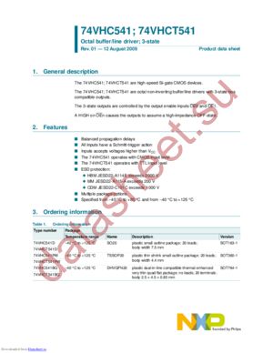 74VHCT541D,118 datasheet  