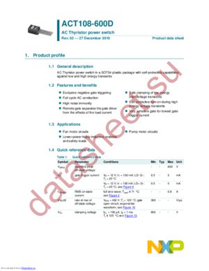 ACT108-600D datasheet  