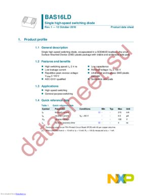 BAS16LD,315 datasheet  