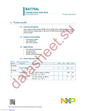 BAT754L,115 datasheet  