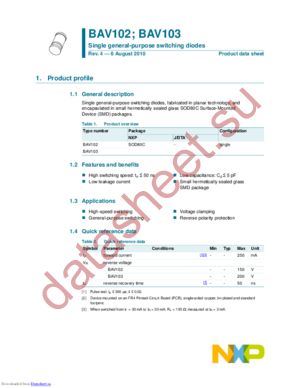 BAV102,115 datasheet  