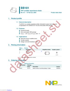 BB181,335 datasheet  